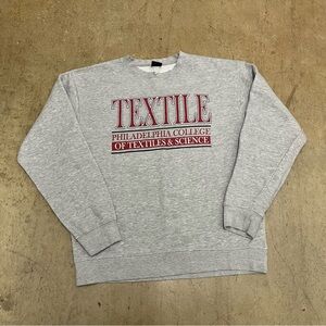 Vintage Philadelphia Textile College Gray Crewneck Sweater